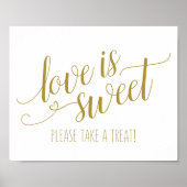 EDITABLE KLEUR! Love is Sweet Calligraphy Sign Poster (Voorkant)