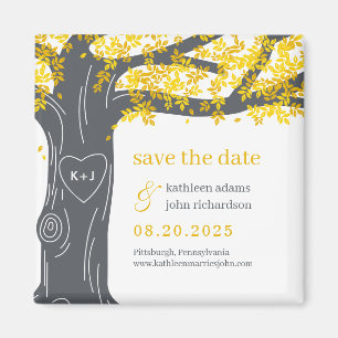 EDITABLE KLEUR VAN Oak sparen de Datum Magnet