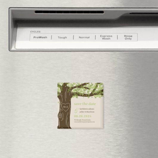 EDITABLE KLEUR VAN Oak sparen de Datum Magnet (Insitu (Vaatwasser))