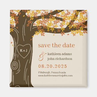 EDITABLE KLEUR VAN Oak sparen de Datum Magnet