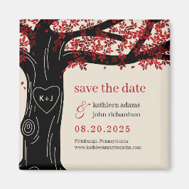 EDITABLE KLEUR VAN Oak sparen de Datum Magnet