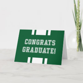 Editable Kleur Varsity Congrations Afstuderen Kaart