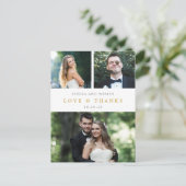 EDITABLE KLEUR VOOR schone collage Dank u Briefkaa Briefkaart (Staand voorkant)