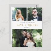 EDITABLE KLEUR VOOR schone collage Dank u Briefkaa Briefkaart (Voorkant / Achterkant)