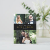 EDITABLE KLEUR VOOR schone collage Dank u Briefkaa Briefkaart (Staand voorkant)