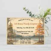 Editable Landscape Lake and Trees Kaart (Staand voorkant)