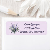 Editable Lavender and Lily of the Valley Address Etiket (Insitu)
