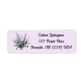 Editable Lavender and Lily of the Valley Address Etiket (Voorkant)