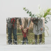 Editable Let it Snow Snowflake Holiday-fotokaart Feestdagenkaart (Staand voorkant)