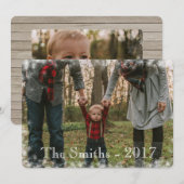 Editable Let it Snow Snowflake Holiday-fotokaart Feestdagenkaart (Voorkant / Achterkant)