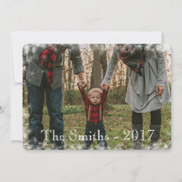 Editable Let it Snow Snowflake Holiday-fotokaart Feestdagenkaart