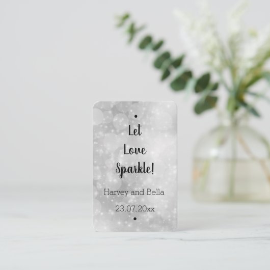 Editable Let Love Sparkle Sparkler Label (Staand voorkant)