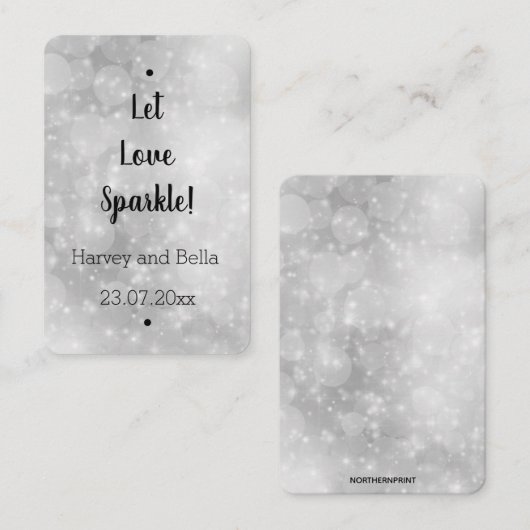 Editable Let Love Sparkle Sparkler Label (Voorkant / Achterkant)