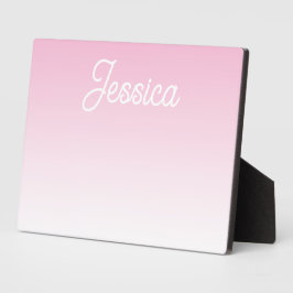 (Editable) Light Pink Color Ombre & Your Text Fotoplaat