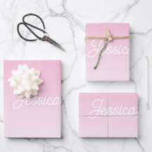 (Editable) Light Pink Color Ombre & Your Text