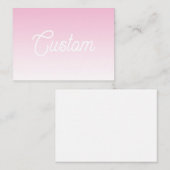 (Editable) Light Pink Color Ombre & Your Text Notitiekaartje (Voorkant / Achterkant)