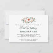 Editable Light Pink Roses Post Wedding Breakfast RSVP Kaartje (Voorkant)