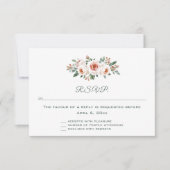 Editable Light Pink Roses Response Card RSVP Kaartje (Voorkant)