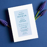 Editable Lijst Blue op Blue Boy Baby shower Kaart<br><div class="desc">Uitnodiging voor baby shower - *voor extra design of kantoorbenodigdheden kunt u contact met mij opnemen *volledig bewerkbaar en aanpasbaar: kleuren en tekst wijzigen</div>