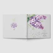 Editable Lilac Floral and Gold Wedding Guestbook Gastenboek (Volledig)