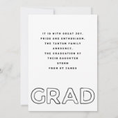 Editable LINE HOLLOW AFSTUDEERDER hedendaags 2023  Aankondiging (Achterkant)