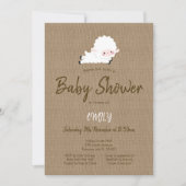 Editable Little Lamb Invitation, Lamb Baby shower Kaart (Voorkant)