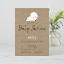 Editable Little Lamb Invitation, Lamb Baby shower