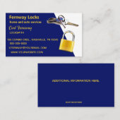 Editable Locksmith Visitekaartje (Voorkant / Achterkant)