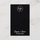 Editable Logo Black die Kaarten van het Verpakken  Visitekaartje (Voorkant)