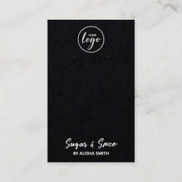 Editable Logo Black die Kaarten van het Verpakken  Visitekaartje