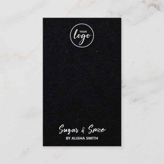 Editable Logo Black die Kaarten van het Verpakken  Visitekaartje (Voorkant)