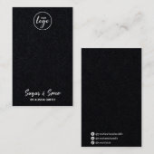 Editable Logo Black die Kaarten van het Verpakken  Visitekaartje (Voorkant / Achterkant)