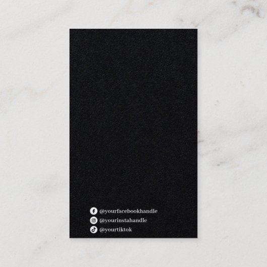 Editable Logo Black die Kaarten van het Verpakken Visitekaartje (Achterkant)