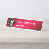 Editable Logo Desk Nameplate Bureau Naambordje (Voorkant)