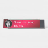 Editable Logo Desk Nameplate Bureau Naambordje (Voorkant)