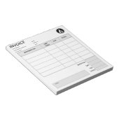 Editable Logo Invoice Notitieblok (Schuin)