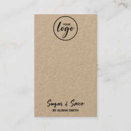 Editable Logo Kraft Verpakking Kaarten Visitekaartje