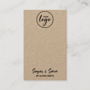 Editable Logo Kraft Verpakking Kaarten Visitekaartje