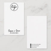 Editable Logo White Kaarten Verpakking bewerken Visitekaartje (Voorkant / Achterkant)