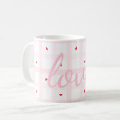 Editable Love Heart Pattern Cute Romantic Seamless Koffiemok (Voorkant links)