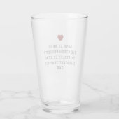 Editable Love Quote Valentine's  Glas (Achterkant)