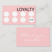 Editable Loyalty Business Card Template in Roze Visitekaartje (Voorkant / Achterkant)