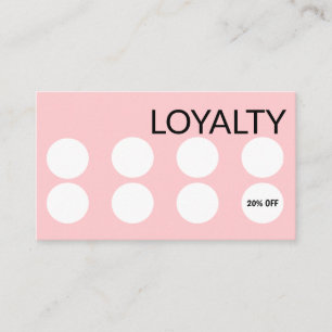 Editable Loyalty Business Card Template in Roze Visitekaartje