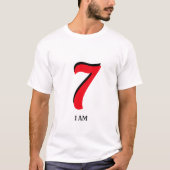 Editable Lucky Seven ik ben T-shirt (Voorkant)
