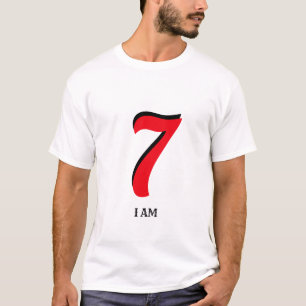 Editable Lucky Seven ik ben T-shirt
