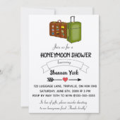 Editable Luggage Honeymoon Shower Kaart (Voorkant)