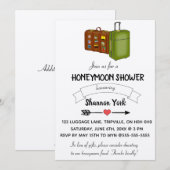 Editable Luggage Honeymoon Shower Kaart (Voorkant / Achterkant)