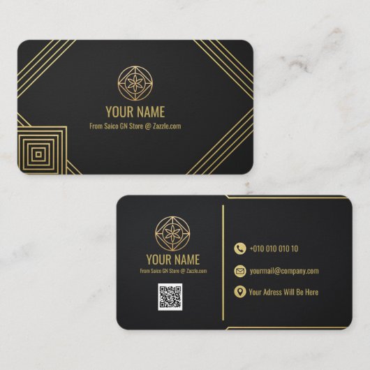 Editable Luxury Business Card Template Visitekaartje (Voorkant / Achterkant)