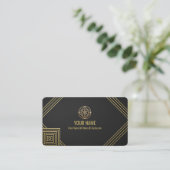 Editable Luxury Business Card Template Visitekaartje (Staand voorkant)