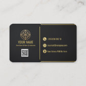 Editable Luxury Business Card Template Visitekaartje (Achterkant)